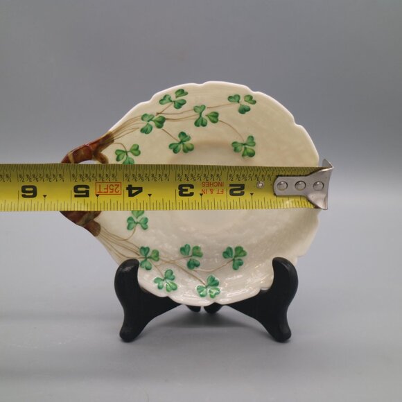 Belleek Bone China Butter PlateIrish Belleek Butter Dish, 3rd Black Mark, Third - Picture 6 of 6